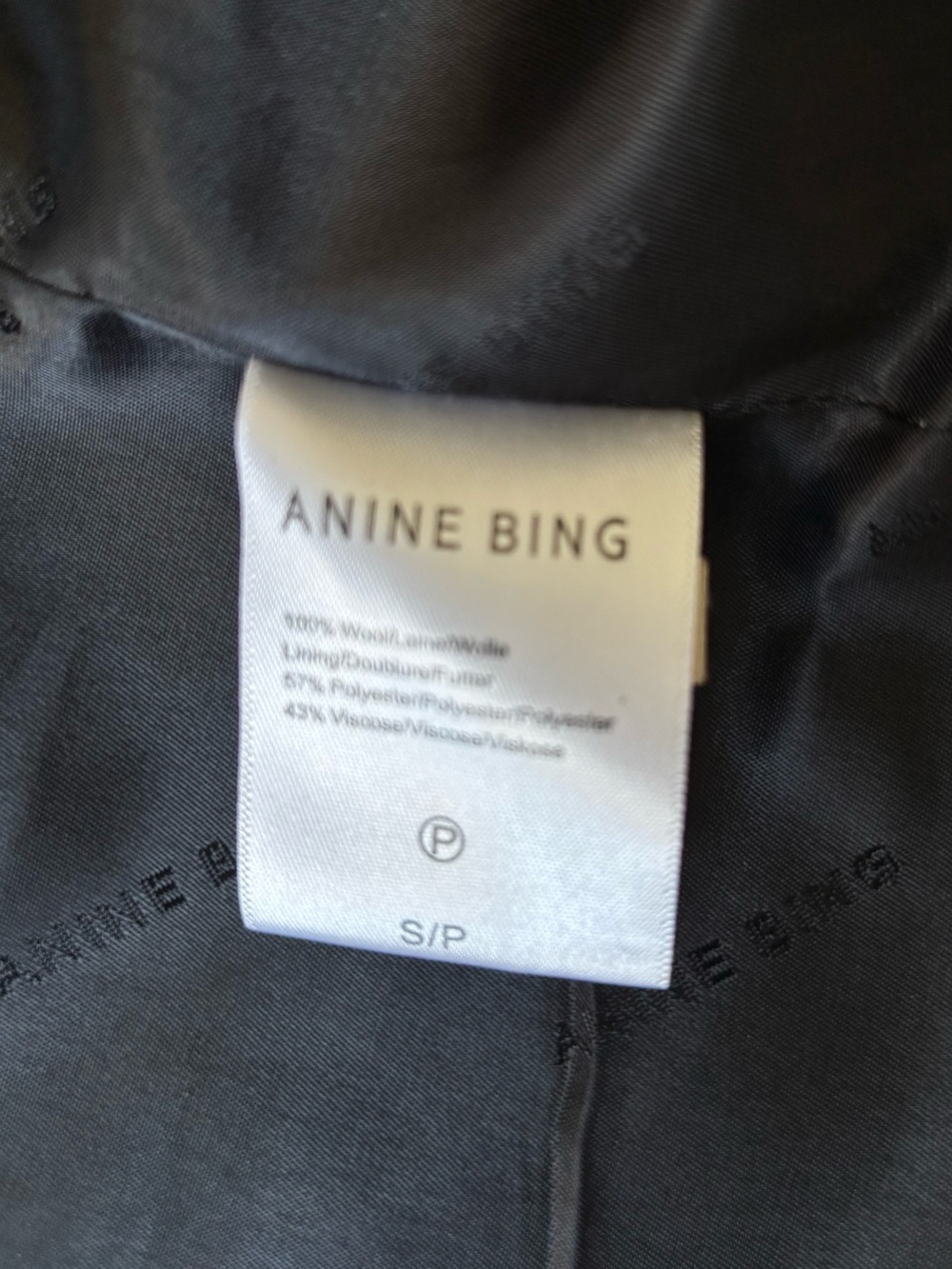 Anine Bing Quinn Blazer | Black | Size S - Picture 5 of 12